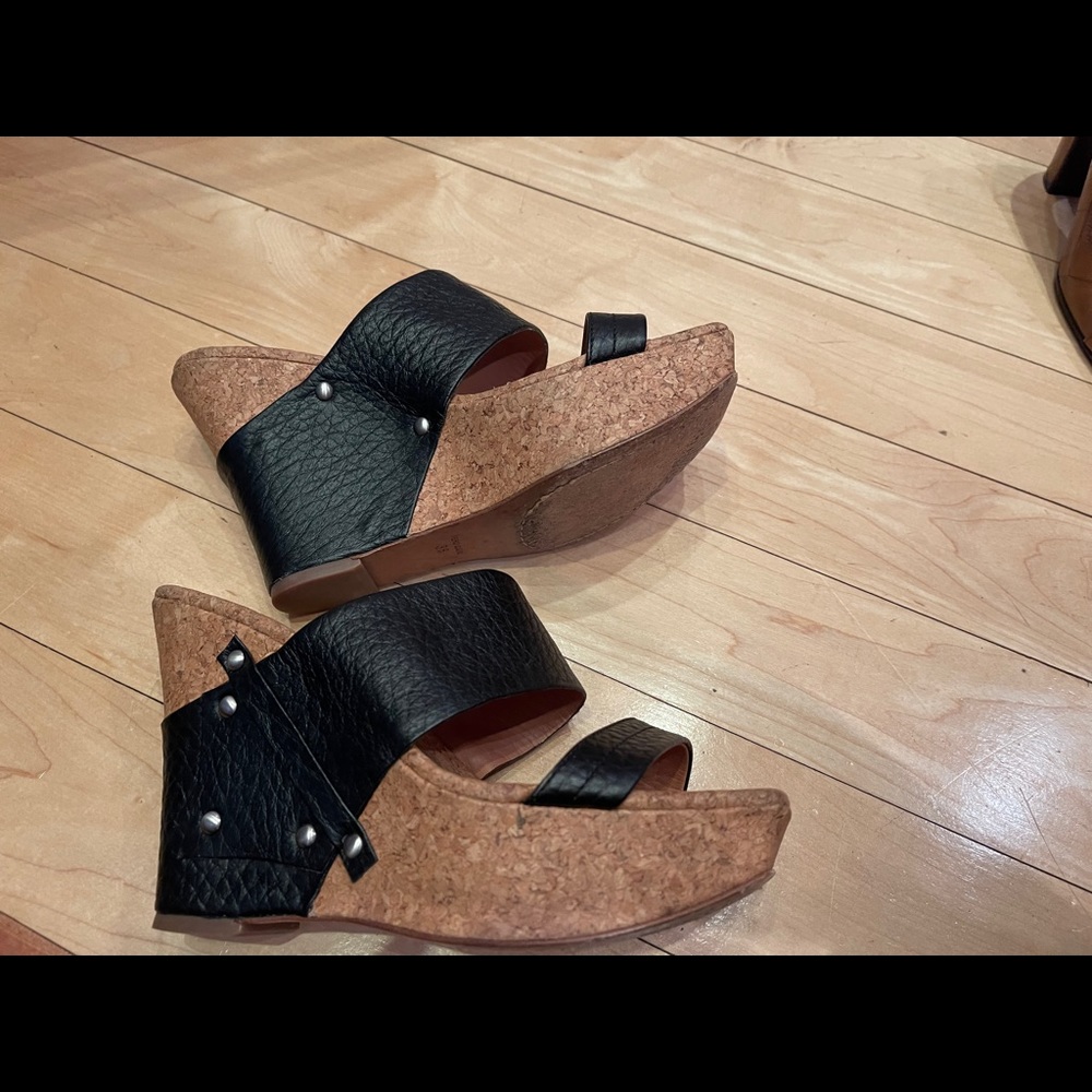 Modern vintage wedge sandals